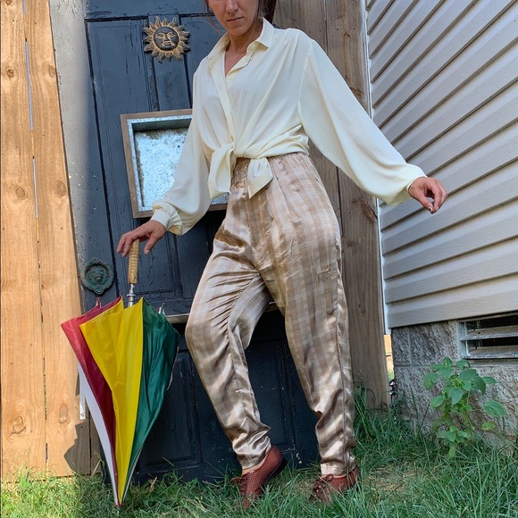 VTG Vintage 1970’s silky pants 👖 SZ S Deadstock - Picture 2 of 6